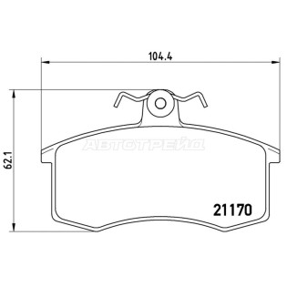 Колодки тормозные перед DATSUN ON-DO VAZ 2108/09/10/11/12/KALINA/PRIORA BREMBO