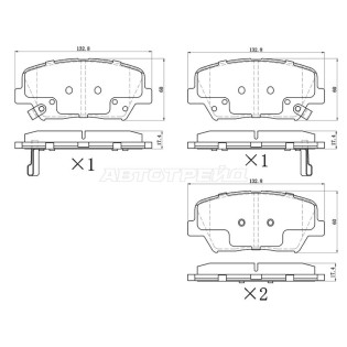 Колодки тормозные перед HYUNDAI SANTA FE 12-/CRETA 16-/KIA SORENTO 13-15/CARENS 13- SAT