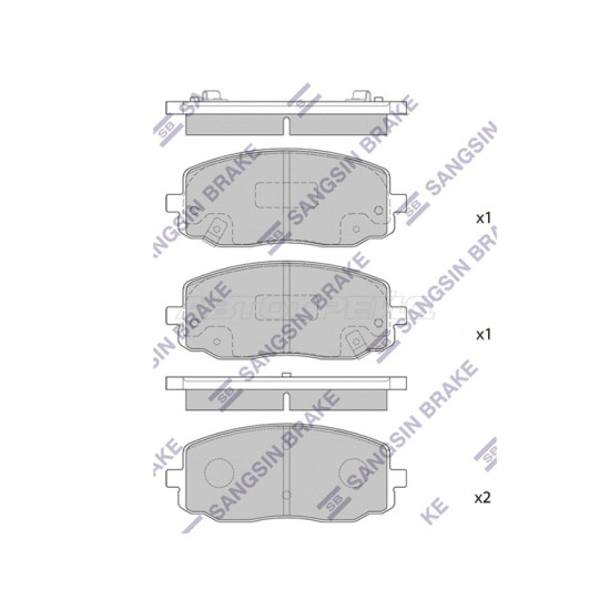 Колодки тормозные перед KIA PICANTO 04-/HYUNDAI I10 07- SANGSIN BRAKE