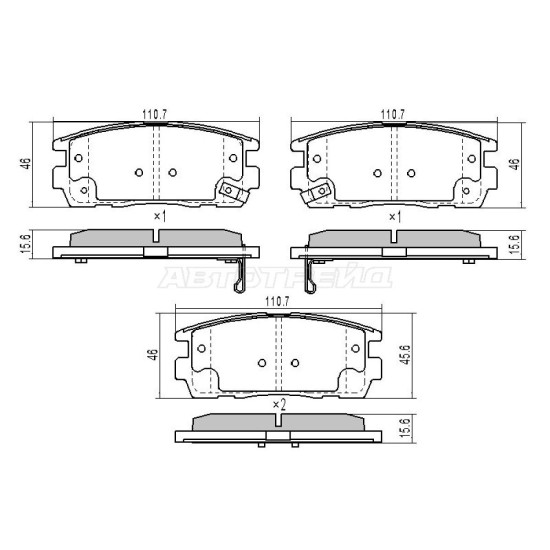 Колодки тормозные зад HYUNDAI TERRACAN 01-/CHEVROLET CAPTIVA 06-/OPEL ANTARA 06- SAT