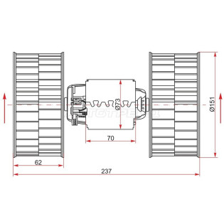 Мотор отопителя салона BMW 5-SERIES E34 88-95/7-SERIES E32 87-94/8-SERIES E31 91-99 SAT