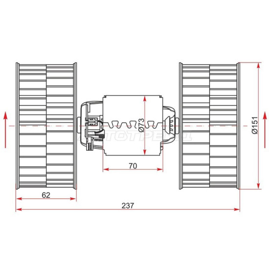 Мотор отопителя салона BMW 5-SERIES E34 88-95/7-SERIES E32 87-94/8-SERIES E31 91-99 SAT