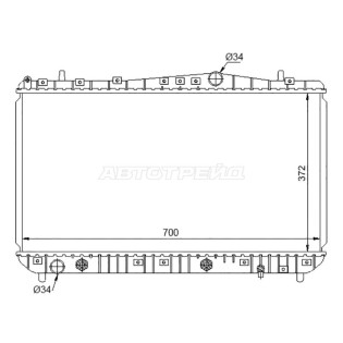 Радиатор Chevrolet Lacetti 04-13 / Tacuma 02-08 / Daewoo Gentra 13-15 / Nubira 99-03 / Ravon Gentra SAT
