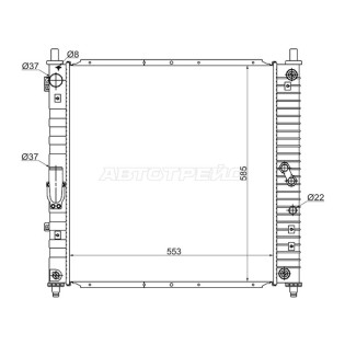 Радиатор SsangYong Rexton 01-07 SAT
